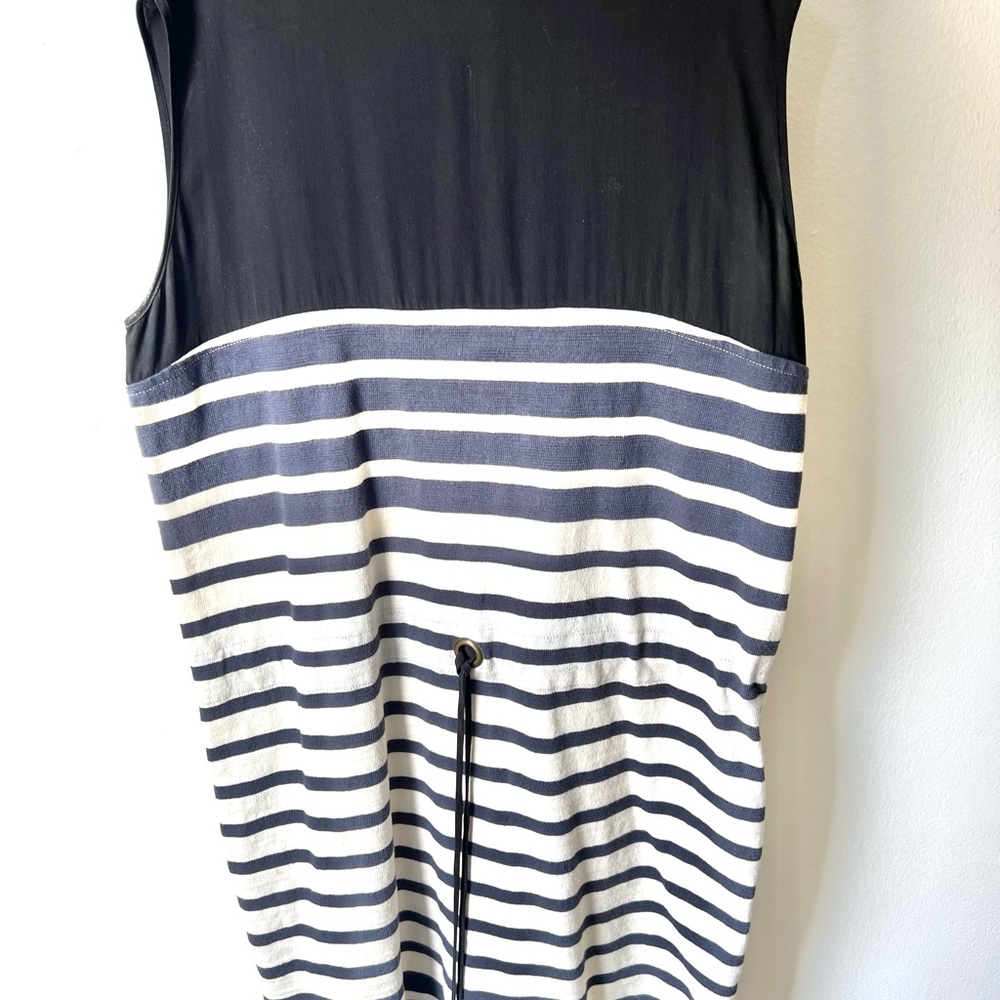 Geren Ford Chic Black and White Striped Dress